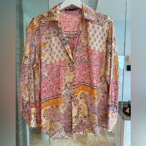 Zara silk blouse size small